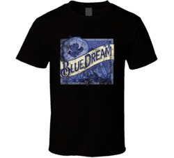 Blue Dream Cannabis Weed Strain Parody Worn Look T Shirt
