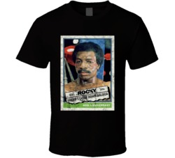 Apollo Creed Rocky Boxing Movie Fan Trading Card Worn Look T Shirt