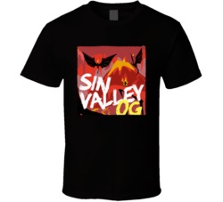 Sin Valley Og Cannabis Ganja Marijuana Strain Smoking Fan T Shirt