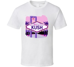 Sin City Kush Cannabis Ganja Marijuana Strain Smoking Fan Worn Look T 