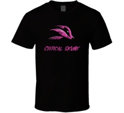 Critical Skunk Cannabis Ganja Marijuana Strain Smoking Fan Worn Look T