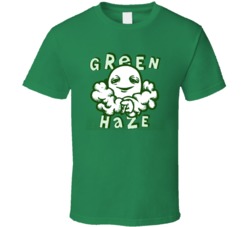 Green Haze Cannabis Ganja Marijuana Strain Smoking Fan T Shirt
