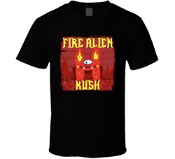 Fire Alien Kush Cannabis Ganja Marijuana Strain Smoking Fan Worn Look 