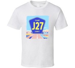 J 27 Cannabis Ganja Marijuana Strain Smoking Fan Worn Look T Shirt