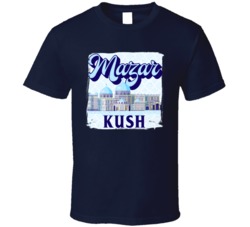Mazar Kush Cannabis Ganja Marijuana Strain Smoking Fan Worn Look T Shi