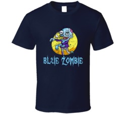Blue Zombie Cannabis Ganja Marijuana Strain Smoking Fan T Shirt