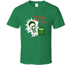 Verde Electric Cannabis Ganja Marijuana Strain Smoking Fan T Shirt