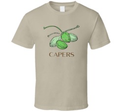 Capers Cannabis Ganja Marijuana Strain Smoking Fan Worn Look T Shirt