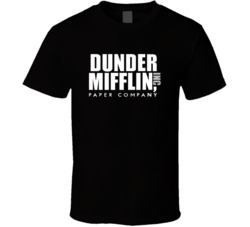 Dunder Mifflin Paper Company Inc The Office Tv Show Funny Logo T Shirt