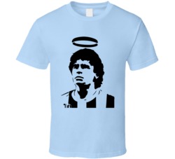 Diego Maradona Halo Soccer Futbol Player Sports Fan Tribute T Shirt