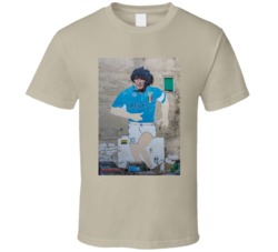 Diego Maradona Mural Soccer Futbol Player Sports Fan T Shirt