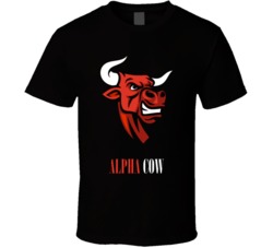 Alpha Cow Cannabis Ganja Marijuana Strain Smoking Fan T Shirt