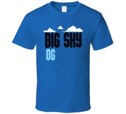 Big Sky Og Cannabis Ganja Marijuana Strain Smoking Fan T Shirt