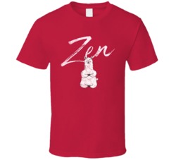 Zen Cannabis Ganja Marijuana Strain Smoking Fan Worn Look T Shirt