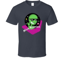 Alien Reunion Cannabis Ganja Marijuana Strain Smoking Fan T Shirt