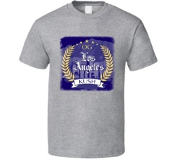 Los Angeles Kush Cannabis Ganja Marijuana Strain Smoking Fan Worn Look