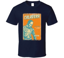 Calavera His Art Is Death Comics Retro Vintage Poster Worn Look T Shir