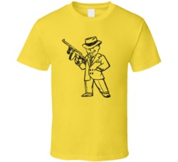 Pip Boy Machine Gun Worn Look T Shirt