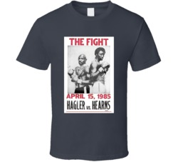 Hagler Vs Hearns April 15 1985 Boxing Foster Fan T Shirt