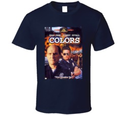 Colors Poster Sean Penn Robert Duvall 80s Crime Drama Film T Shirt