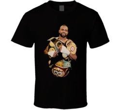 Roy Jones Junior With Title Belts Boxing Legend Fan T Shirt