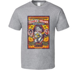 Coney Island Rockabily Festival Poster Worn Look T Shirt