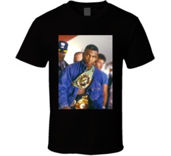 Mike Tyson Two World Title Belts Denim Jacket Boxing Legend Champion F