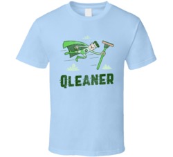 Qleaner Cannabis Ganja Marijuana Strain Smoking Fan Worn Look T Shirt