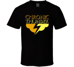 Chronic Thunder Cannabis Ganja Marijuana Strain Smoking Fan T Shirt