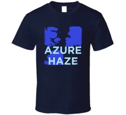 Azure Haze Cannabis Ganja Marijuana Strain Smoking Fan Worn Look T Shi