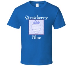 Strawberry Blue Cannabis Ganja Marijuana Strain Smoking Fan T Shirt