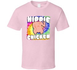 Hippie Chicken Cannabis Ganja Marijuana Strain Smoking Fan Worn Look T