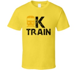 K Train Cannabis Ganja Marijuana Strain Smoking Fan Worn Look T Shirt