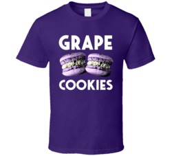 Grape Cookies Cannabis Ganja Marijuana Strain Smoking Fan T Shirt