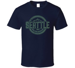 Seattle Cannabis Ganja Marijuana Strain Smoking Fan Worn Look T Shirt