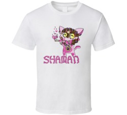 Shaman Cannabis Ganja Marijuana Strain Smoking Fan Worn Look T Shirt