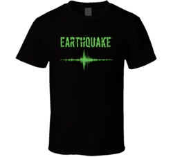 Earthquake Cannabis Ganja Marijuana Strain Smoking Fan Worn Look T Shi