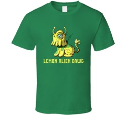 Lemon Alien Dawg Cannabis Ganja Marijuana Strain Smoking Fan T Shirt