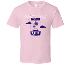 Palm Tree Cannabis Ganja Marijuana Strain Smoking Fan Worn Look T Shir
