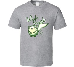 White Skunk Cannabis Ganja Marijuana Strain Smoking Fan T Shirt