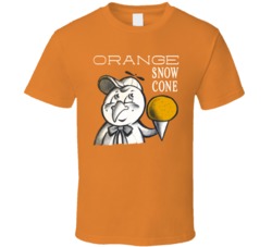 Orange Snow Cone Cannabis Ganja Marijuana Strain Smoking Fan Worn Look
