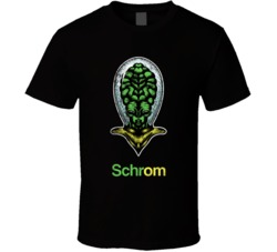 Schrom Cannabis Ganja Marijuana Strain Smoking Fan Worn Look T Shirt