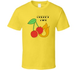 Cherry Fire Cannabis Ganja Marijuana Strain Smoking Fan T Shirt
