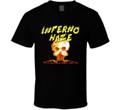 Inferno Haze Cannabis Ganja Marijuana Strain Smoking Fan Worn Look T S