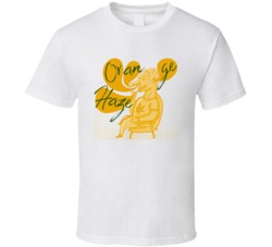 Orange Haze Cannabis Ganja Marijuana Strain Smoking Fan Worn Look T Sh
