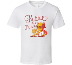 Kubbie Kush Cannabis Ganja Marijuana Strain Smoking Fan Worn Look T Sh
