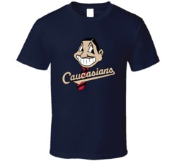 Cleveland Caucasians Indians Parody Baseball Fan T Shirt