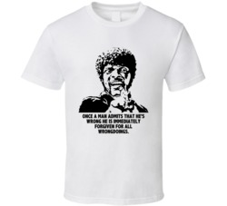Once A Man Admits That He's Wrong Jules Pulp Fiction Movie Quotes T Sh