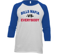 Buffalo Mafia Vs Everybody Football Fan Raglan T Shirt