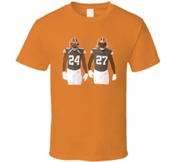 Nick Chubb Kareem Hunt Cleveland Football Fan T Shirt